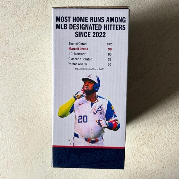 Marcell Ozuna Bobblehead Atlanta Braves sponsored by Delta Airlines NEW IN BOX - Picture 6 of 7